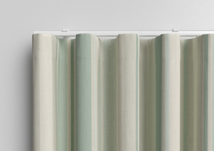 Laura Ashley Awning Stripe, Smoke Green - Made to Measure Curtains - Image 13